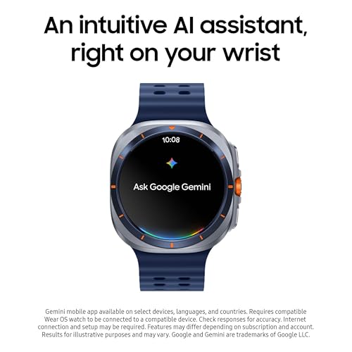Samsung Galaxy Watch Ultra (2025) 47mm LTE Smartwatch, Titanium Casing, Advanced Sleep Coaching, Running Coach, Energy Score, Heart Rate Tracking, GPS, Titanium White [US Version, 2 Yr Warranty]|B0F7PQDB7K